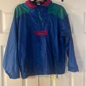Columbia Blue Jacket with Green and Pink Accents